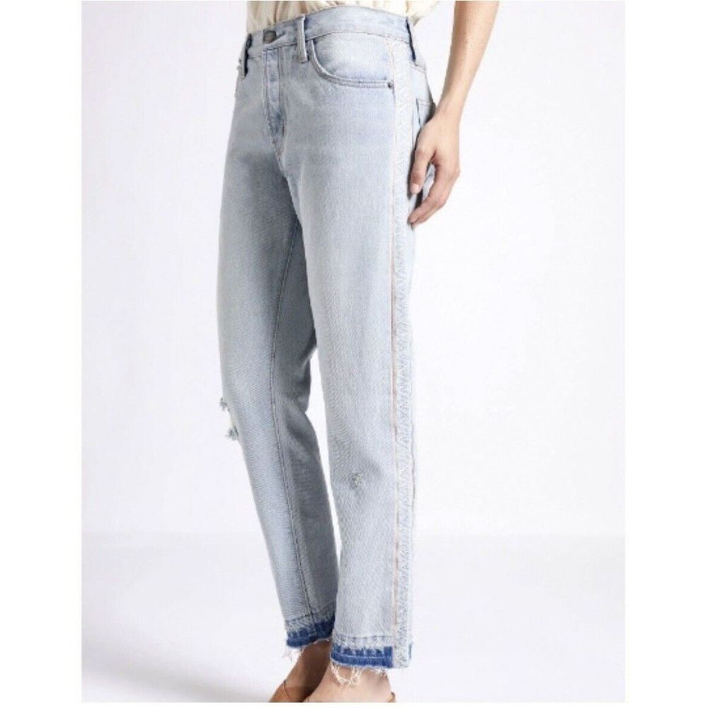 Current Elliott slouchy skinny eureka jeans-size 25-embroidered L/wash Blue